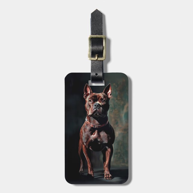 American pit bull terrier  luggage tag (Front Vertical)