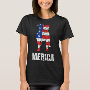 American Pit Bull Terrier Patriotic Usa Flag T-Shirt