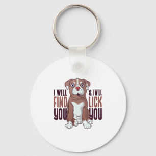 American Pit Bull Terrier Puppy Dog  Keychain