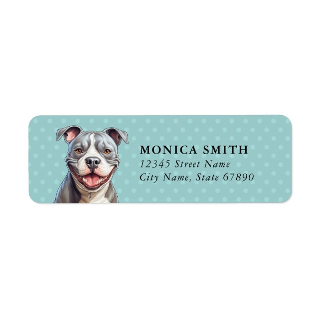 American Pit Bull Terrier Return Address Labels (Front)