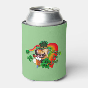 American Pit Bull Terrier Saint Patricks Day Can Cooler