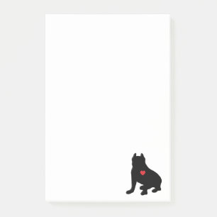 American Pit Bull Terrier Silhouette Post-it Notes
