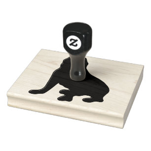 American Pit Bull Terrier Silhouette Rubber Stamp