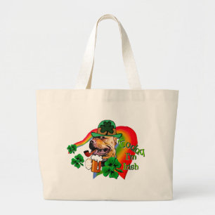 American Pit Bull Terrier St Patricks Large Tote Bag