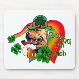 American Pit Bull Terrier St Patricks Mouse Pad