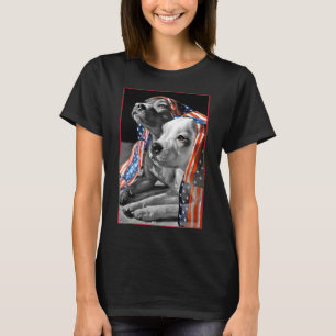 American Pit Bull Terrier Usa Flag Patriotic Dog   T-Shirt
