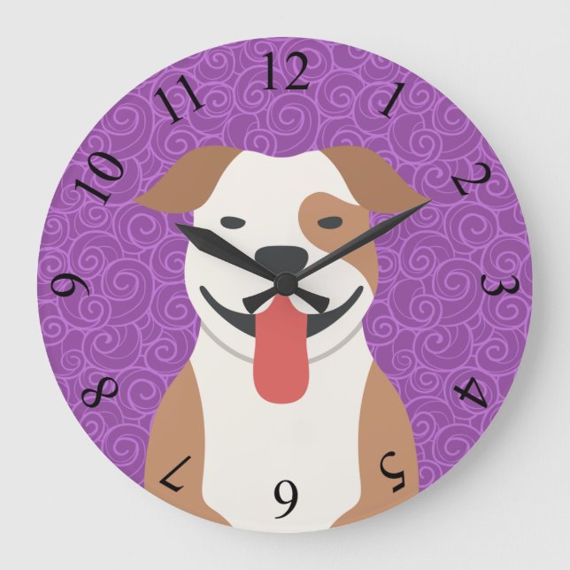 American Pit Bull Terrier Wall Clock (Front)