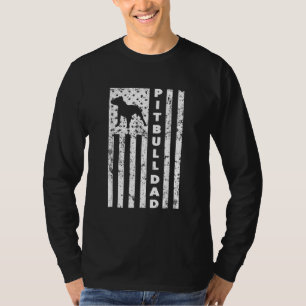 American Pitbull Dad Us Flag Mens T-Shirt