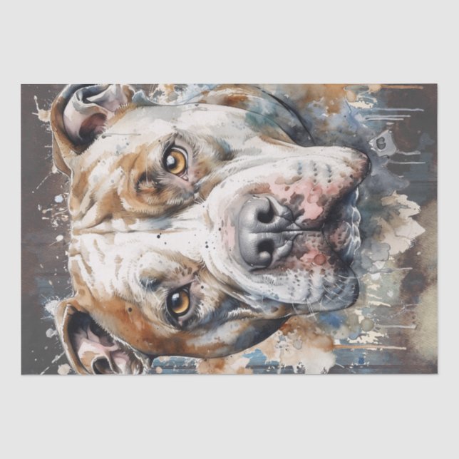 American Pitbull Dog Tissue Paper (Front)