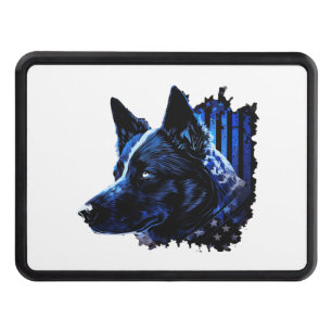 American Police Flag K9 Unit Patriotic Dog Lover Trailer Hitch Cover