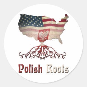 American Polish Roots Classic Round Sticker