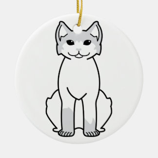 American Polydactyl Cat Cartoon Ceramic Ornament