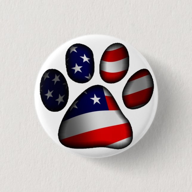 American Pooch 1 Inch Round Button (Front)