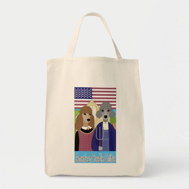 American Poodle Gothic Tote Bag (Front)