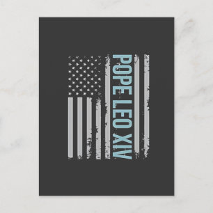 American Pope Leo Catholic Church Christian Faith  Announcement Postcard