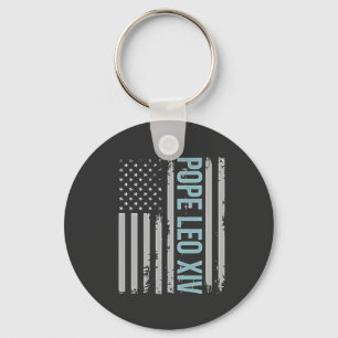 American Pope Leo Catholic Church Christian Faith Keychain