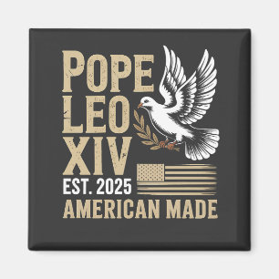 American Pope Leo Catholic Church Christian Faith  Magnet