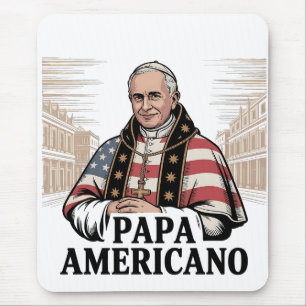 American Pope Leo Catholic Church Christian Faith Mouse Pad