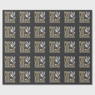 American Pope Leo Catholic Church Christian Faith Wrapping Paper