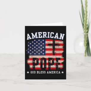 American Pope Leo Xiv Vintage Christian Tees Card