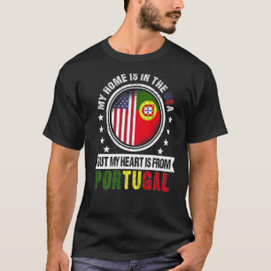 American Portuguese Flag Heart Portgual American P T-Shirt