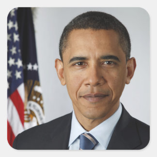 American President Barack Obama at White House  Square Sticker