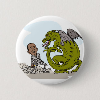 American President Barack Obama Knight Dragon 2 Inch Round Button