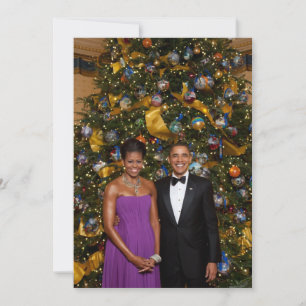 American President Barack Obama on Christmas Card