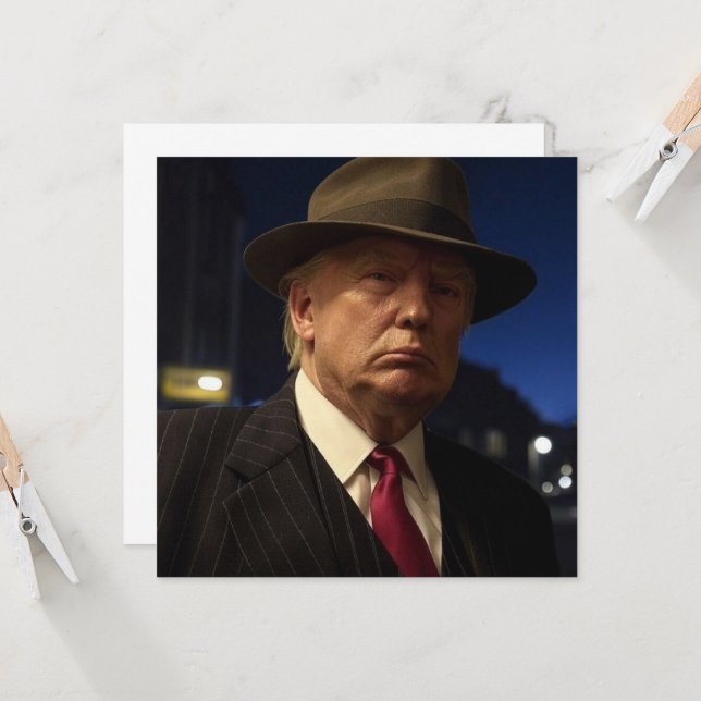 American President Donald Trump Godfather Invitation (Front/Back In Situ)