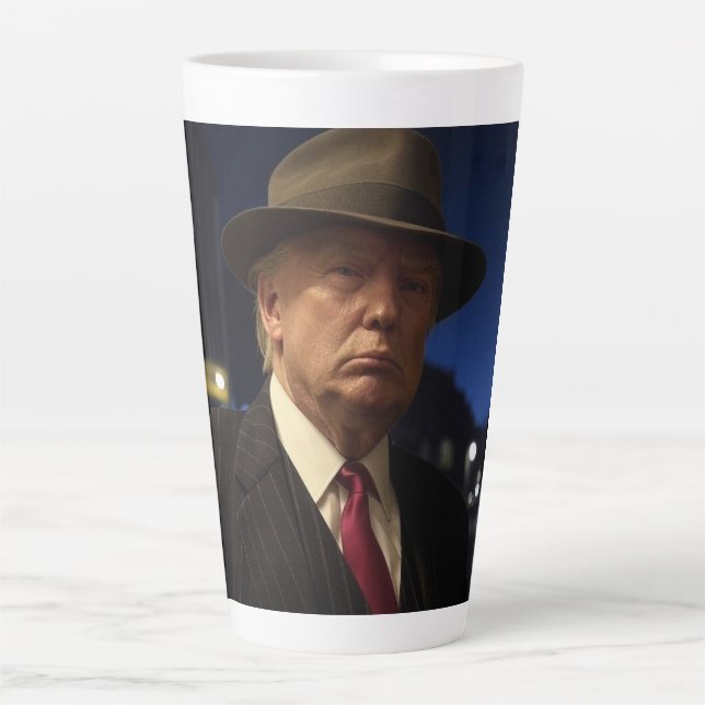 American President Donald Trump Godfather Latte Mug (Front)