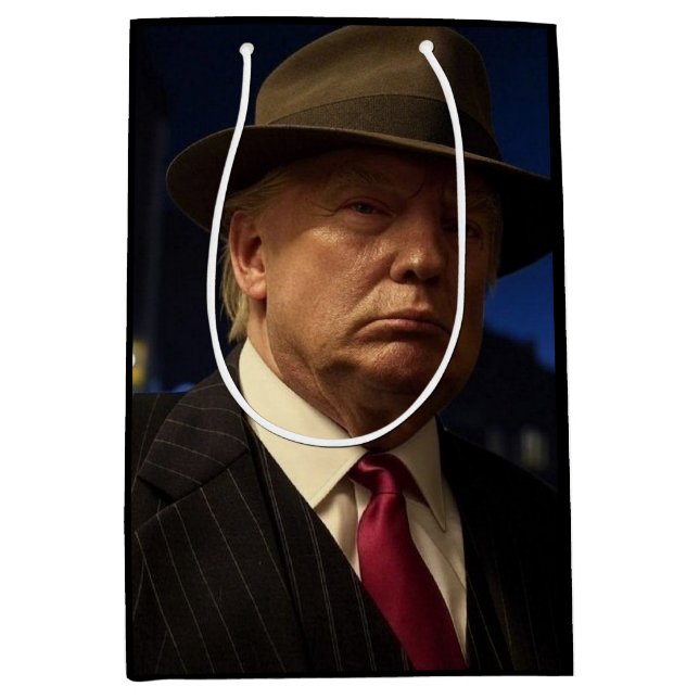 American President Donald Trump Godfather Medium Gift Bag (Front)