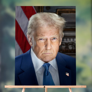 American President Donald Trump Photo 2025 Acrylic Sign