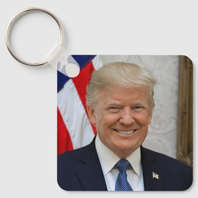 American President Donald Trump White House Keychain (Front)