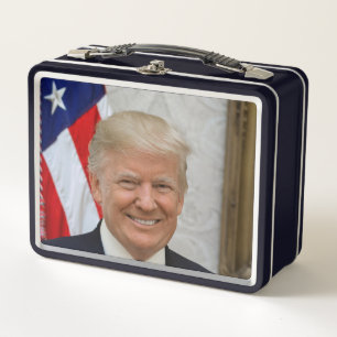 American President Donald Trump White House Metal Lunch Box