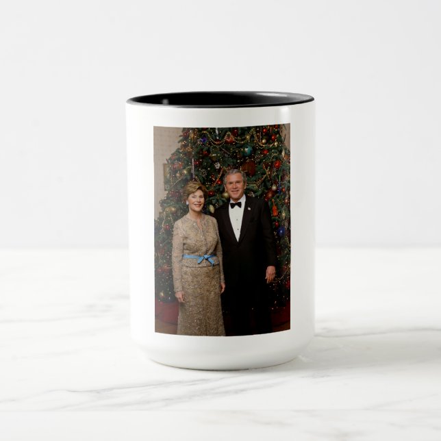 American President George Bush Christmas Card Mug (Center)