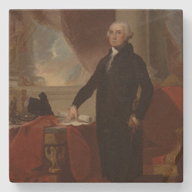 American President George Washington Lansdowne  Stone Coaster (Front)