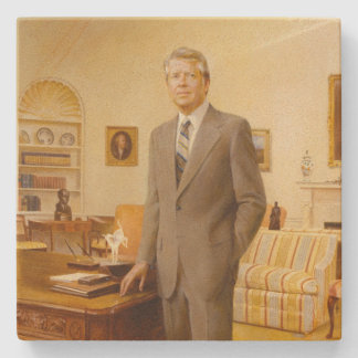 American President James Earl Carter Oval Office Stone Coaster