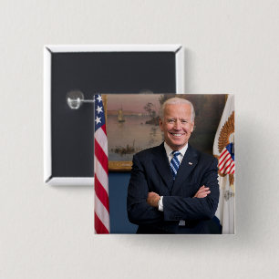 American President Joe Biden as Senator 2 Inch Square Button