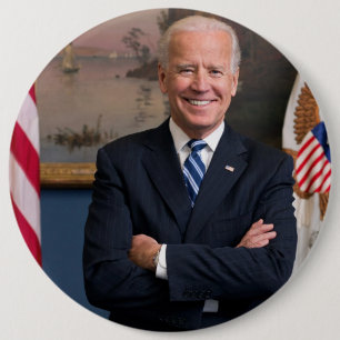 American President Joe Biden as Senator 6 Inch Round Button