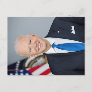 American President Joe Biden White House Photo Postcard