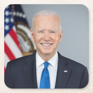 American President Joe Biden White House Photo Square Paper Coaster
