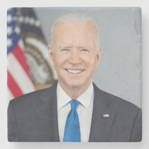 American President Joe Biden White House Photo  Stone Coaster