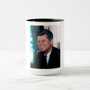 American President John F. Kennedy in Oval Office Mug