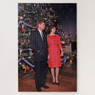 American President John Kennedy Christmas Card Jigsaw Puzzle