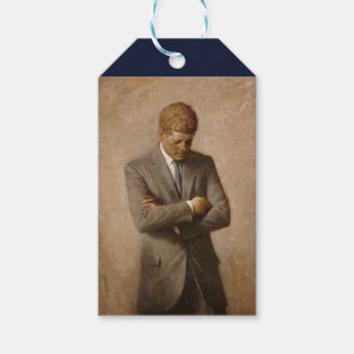 American President John Kennedy Painted Portrait  Gift Tags