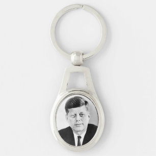 American President John Kennedy Presidential Photo Keychain