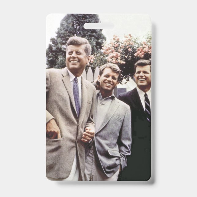 American President John Kennedy & Robert & Ted Badge (Front)