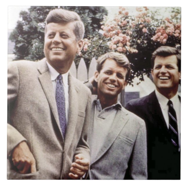 American President John Kennedy & Robert & Ted Tile (Front)