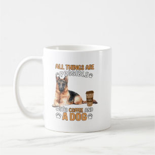 American Pride Cute Dog Animal Gift Us Flag German Coffee Mug