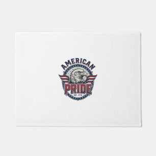 American Pride Eagle Vintage Patriotic Design_1 Doormat